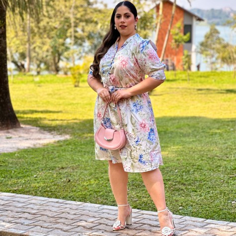 Vestido midi estampado