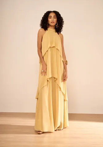 Vestido suelto cuello alta
